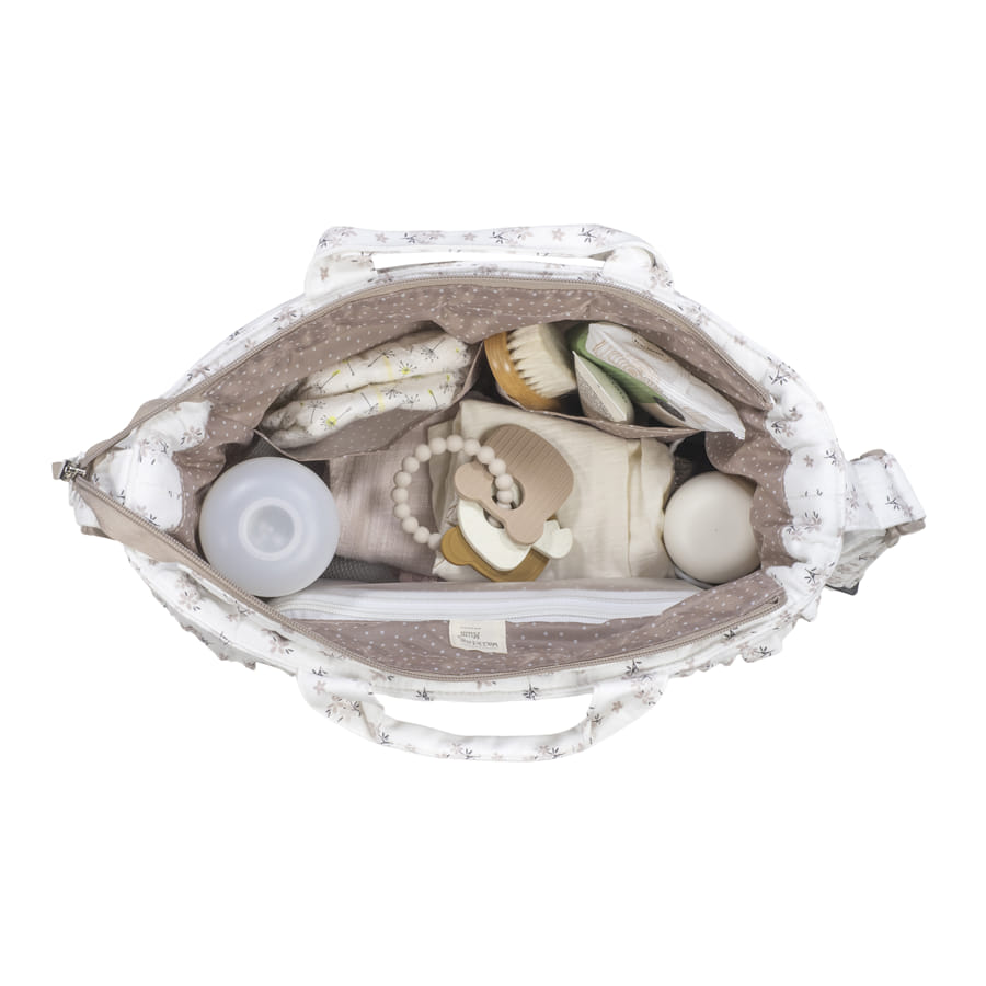 BOLSA CANASTILLA BOTTON FLORES DE WALKING MUM