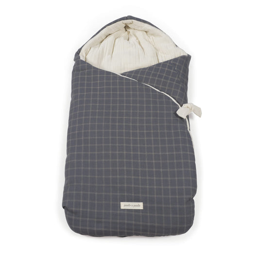 Saco Capazo Capucha Cuadros Tartan Pasito a Pasito