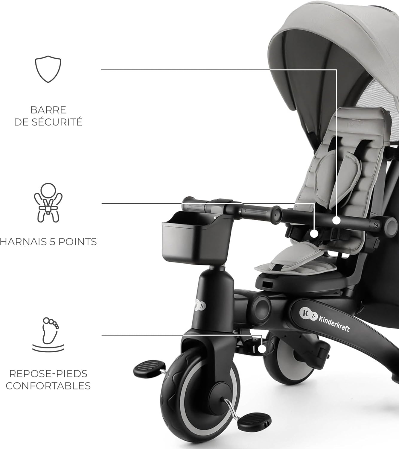 Triciclo Evolutivo 5 en 1 Jazz2 de Kinderkraft