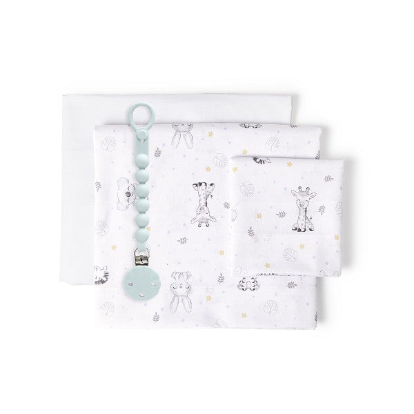 Tríptico cuna 100% algodón Koala + Chupetero de Interbaby