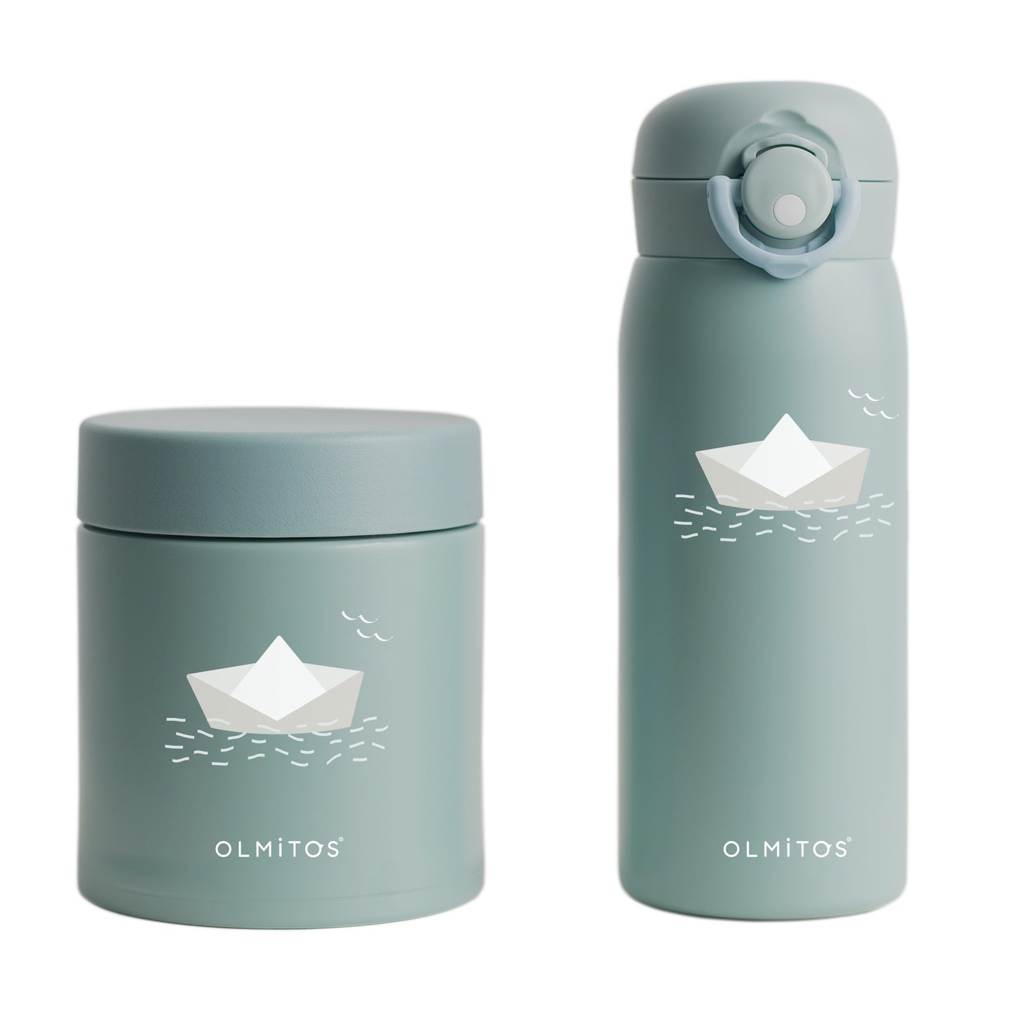 Olmitos - Termo Bebé Set con Termo Papillero 550ml y Termo para Líquidos 480ml