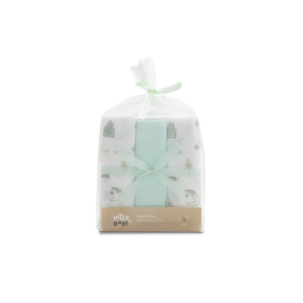 Pack Gasas 3 Und Bambú Casas de Interbaby