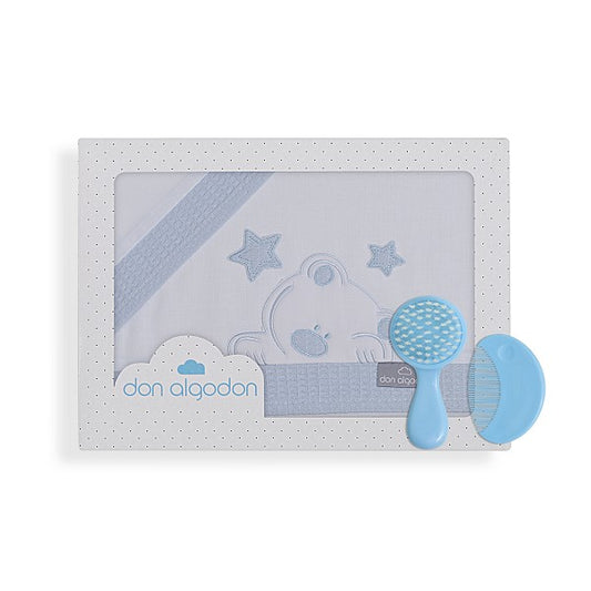 Juego de sábanas Cuna + Cepillo y Peine Osito Viggo de Don Algodón