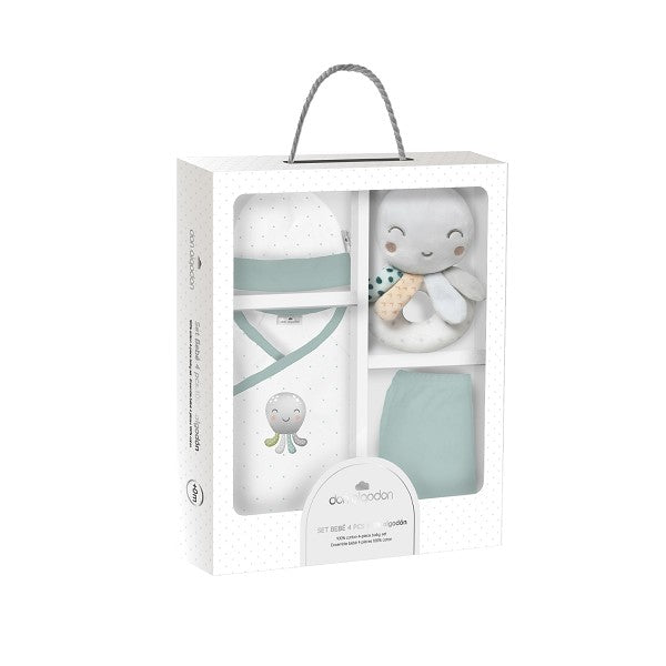 Set Regalo 4Pcs Sonajero Pulpo de Don Algodón