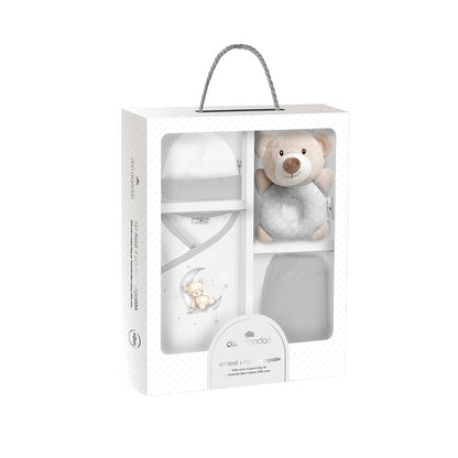 Set de Regalo 4Pcs Sonajero Osito de Don Algodón