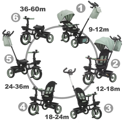 Triciclo Evolutivo Dobrável Twinly SAMI para Bebês 