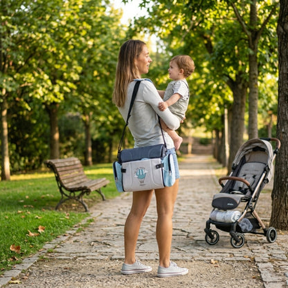 Cadeira alta portátil para bebês Olmitos 3 em 1: assento, mochila e tipoia 