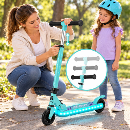 Patinete Infantil con Luces, Plegable, 2 Ruedas, 3 a 8 Años GLOWY de Twinly