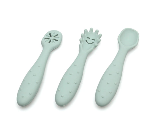 Set Cubiertos de Aprendizaje Silicona de Kiokids