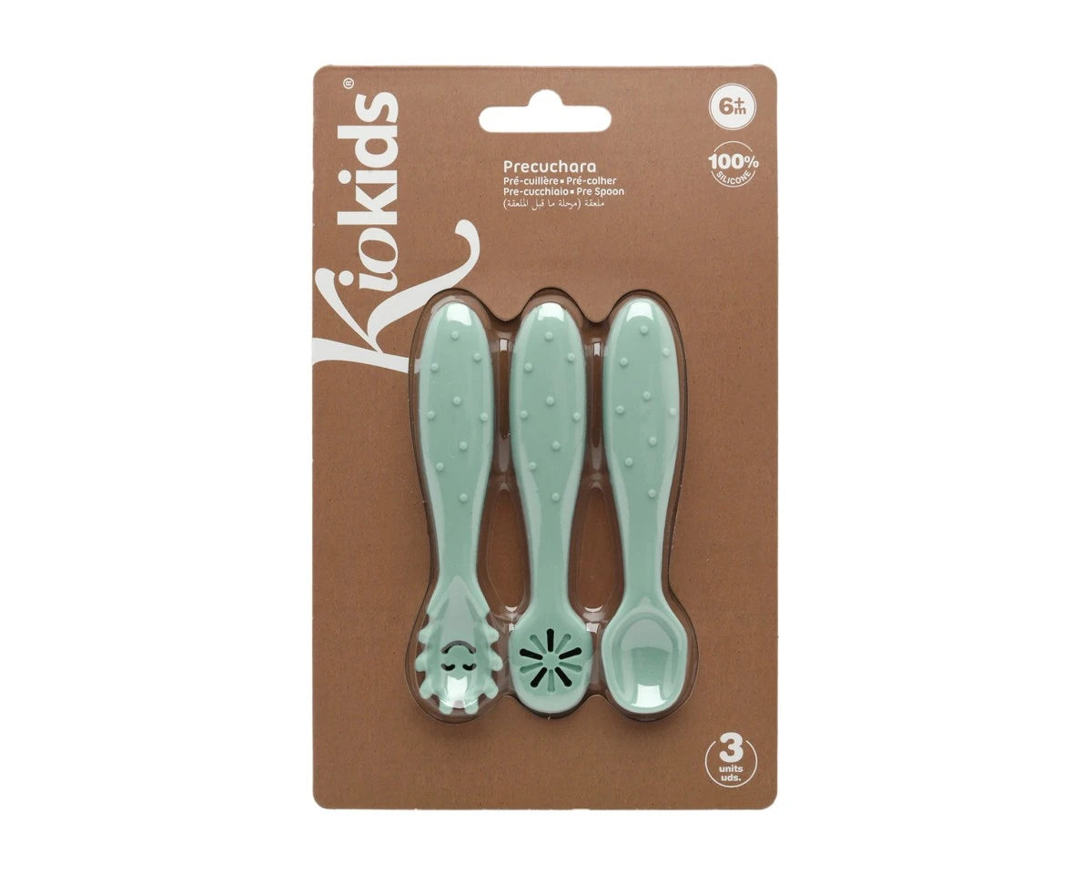 Conjunto de talheres de silicone para aprendizagem Kiokids