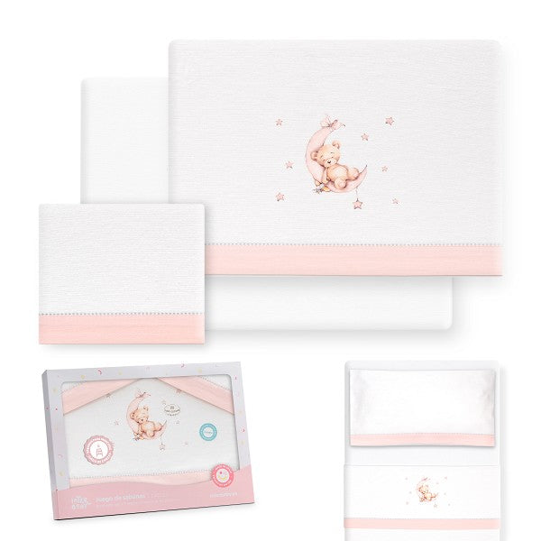 Tríptico Minicuna Franela Oso Luna Estrellas de Interbaby
