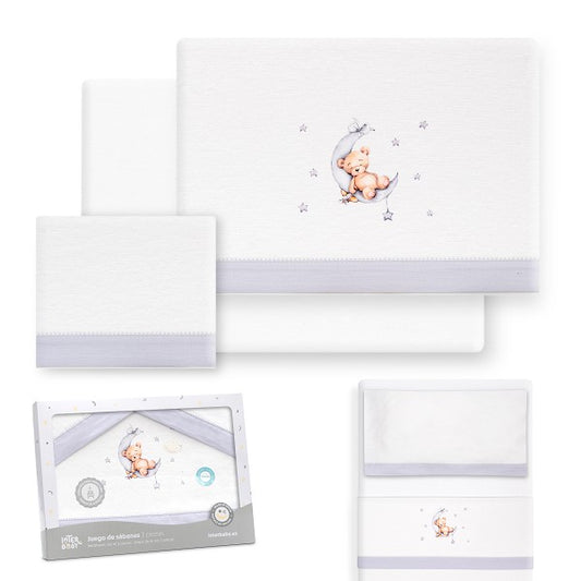 Tríptico Minicuna Franela Oso Luna Estrellas de Interbaby
