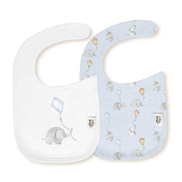 Pack 2 Baberos Velcro Elefante Cometa de Interbaby