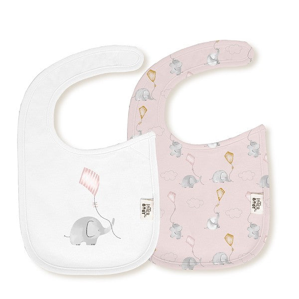 Pack 2 Baberos Velcro Elefante Cometa de Interbaby