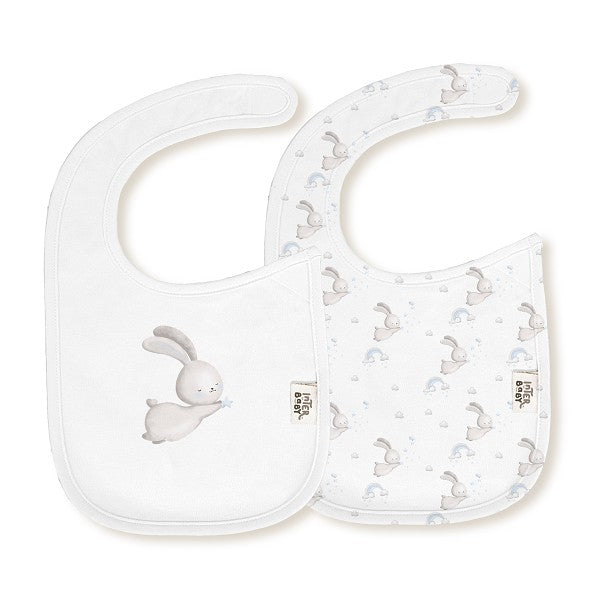 Pack 2 Baberos Velcro Conejito Estrella de Interbaby