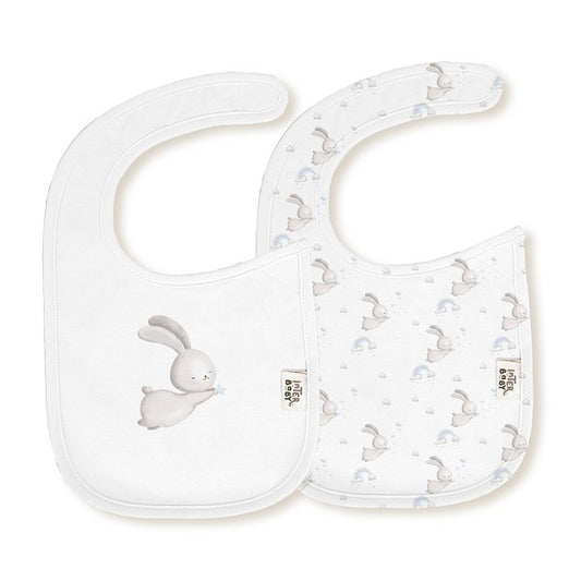 Pack 2 Baberos Velcro Conejito Estrella de Interbaby