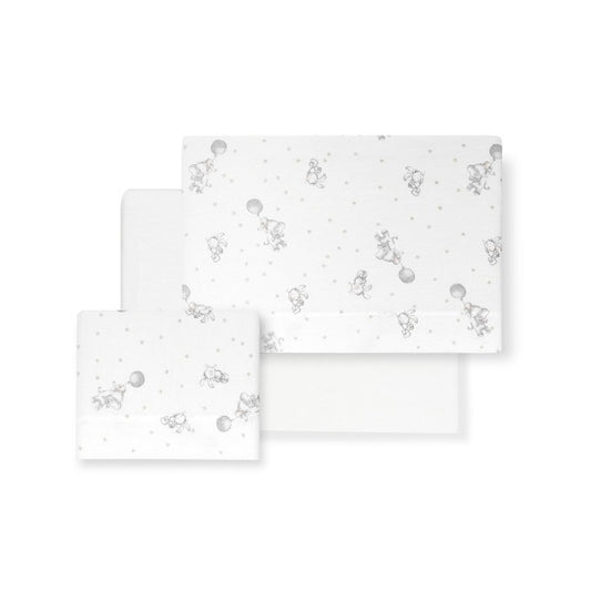 Tríptico Minicuna Franela Elefante Globo Continuo de Interbaby