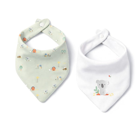 Pack 2 Baberos Bandana Granja Koala de Interbaby