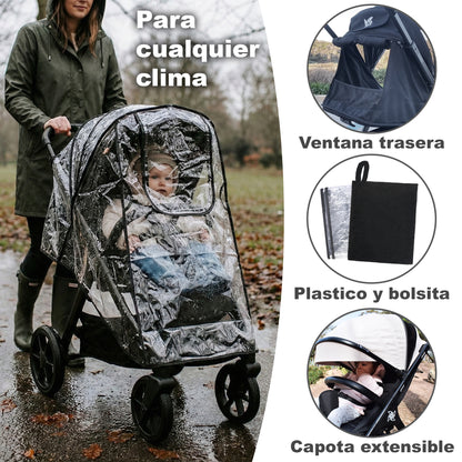 Silla de paseo Bebé Capota XXL Plegable 22Kg Spacely de Twinly
