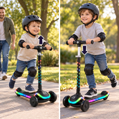 Patinete Infantil 2 en 1, con Asiento Abatible, Luces, Lily de Twinly