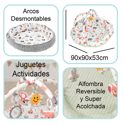 Gimnasio para bebés Multifuncional y Evolutivo con Arcos de juguetes LION de Olmitos