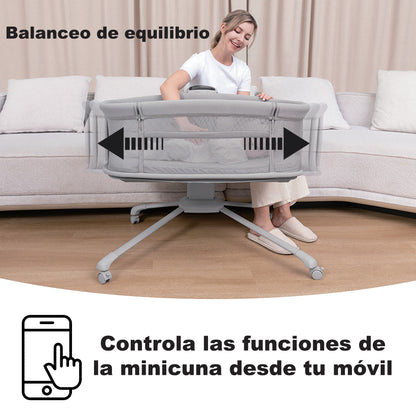 Olmitos Mini Cuna Multifuncional para Bebé 4 en 1: Moisés, Minicuna Colecho, Parque de Juegos