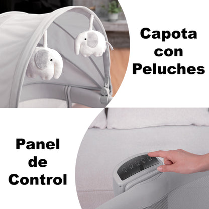 Olmitos Mini Cuna Multifuncional para Bebé 4 en 1: Moisés, Minicuna Colecho, Parque de Juegos