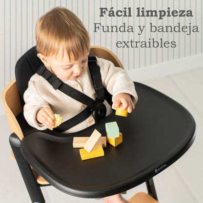 Trona evolutiva de madera 2 en 1 DINNA Silla infantil Evolutiva de Olmitos