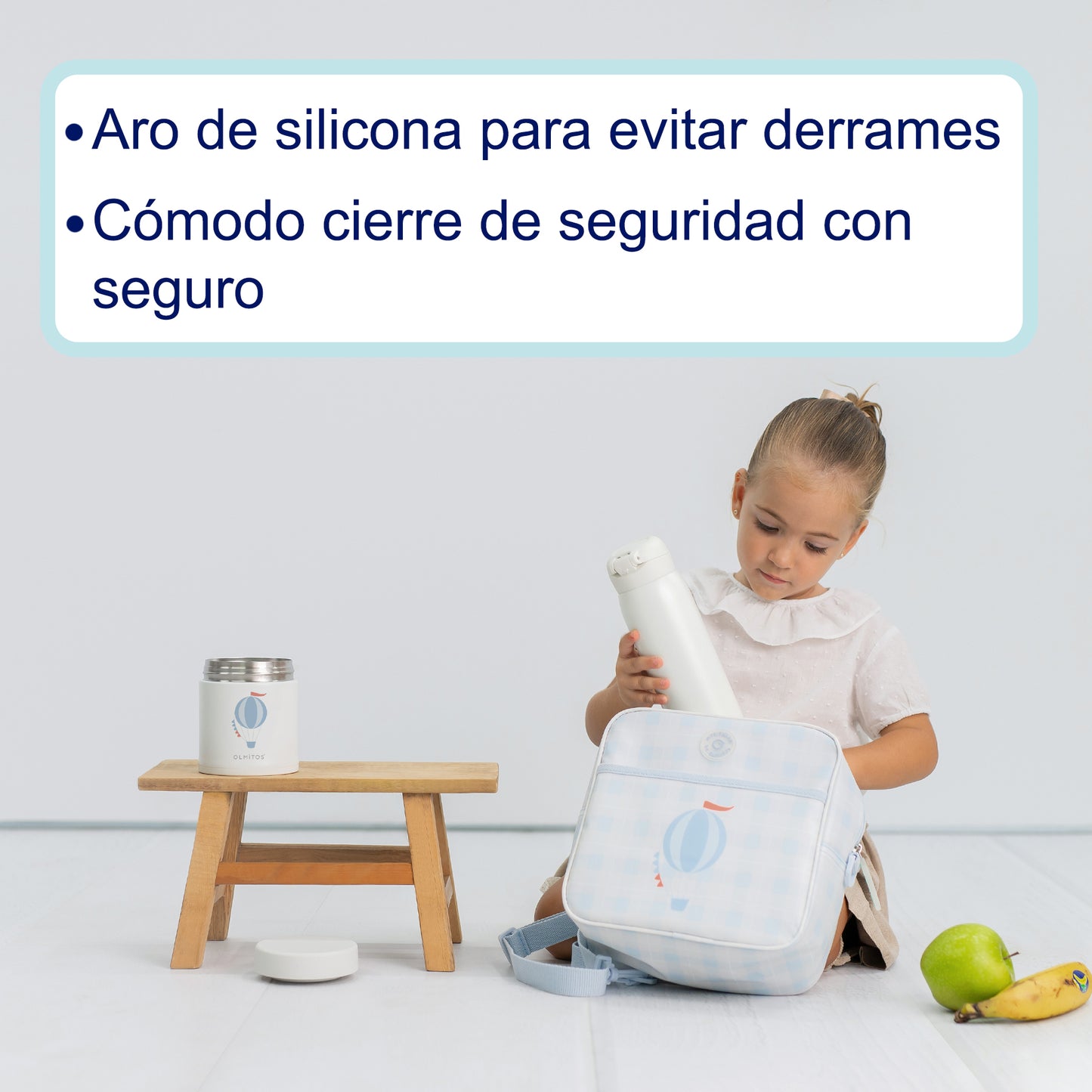 Olmitos - Termo Bebé Set con Termo Papillero 550ml y Termo para Líquidos 480ml