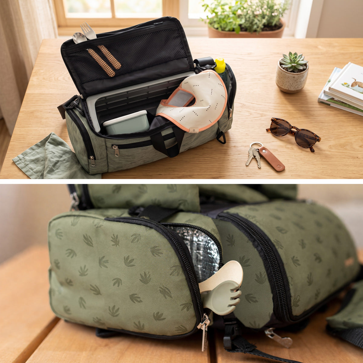 Cadeira alta portátil para bebês Olmitos 3 em 1: assento, mochila e tipoia 