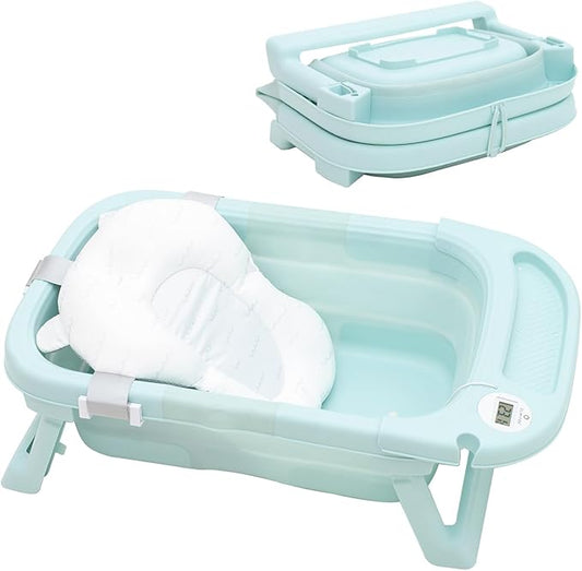 Bañera Plegable para Bebé con Reductor Extraíble y con Termómetro de Olmitos