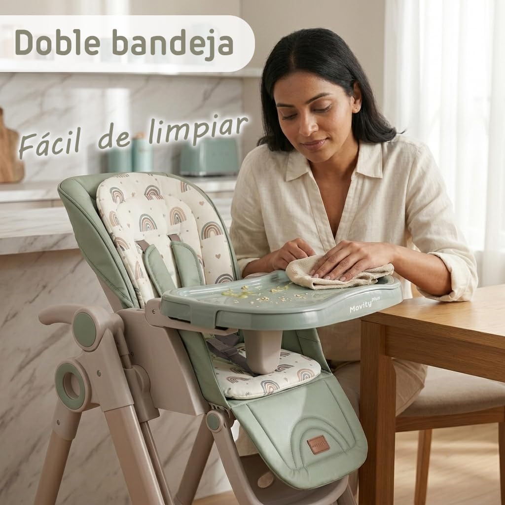 Trona Evolutiva Bebé 2 en 1 Movity Plus con Hamaca Balancín de Twinly