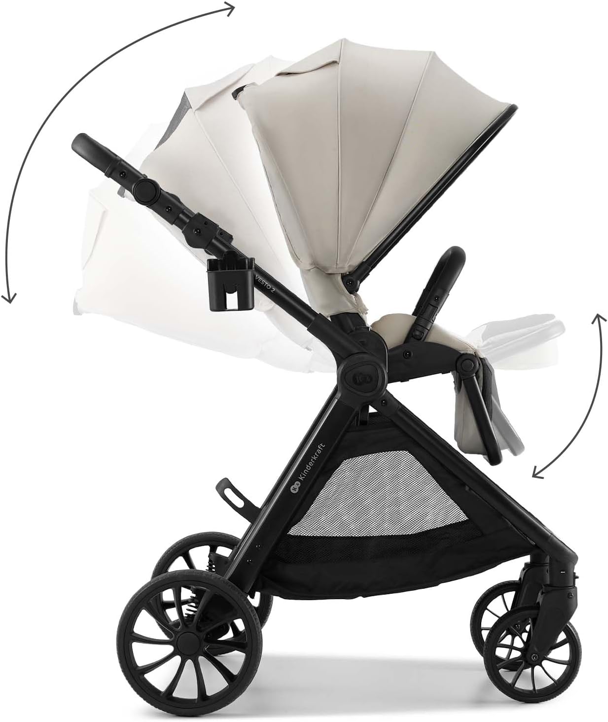 Carrito Bebé 3 en 1 hasta 22 kg VESTO 2, Portabebés MINK PRO de Kinderkaft
