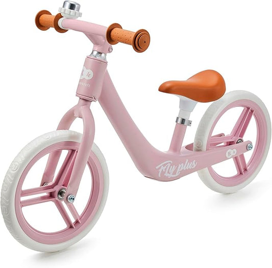 Kinderkraft FLY PLUS 2 Bicicleta sin Pedales, niño 2 años, 2 Ruedas de Equilibrio, Sillín Ajustable, Con accesorios