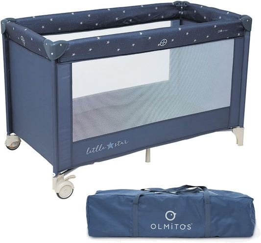 Cuna de Viaje Bebe portatil y Plegable Little Star de Olmitos