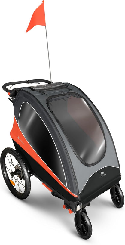 Cochecito Multifuncional 3 en 1, NAVA Remolque de Bicicleta, Cochecito para Dos niños de Kinderkraft