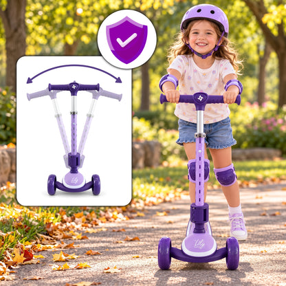Patinete Infantil 2 en 1, con Asiento Abatible, Luces, Lily de Twinly