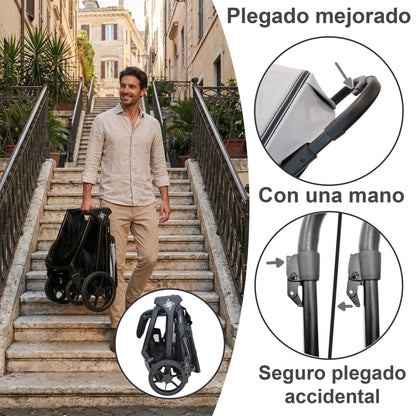 Silla de paseo Bebé Capota XXL Plegable 22Kg Spacely de Twinly