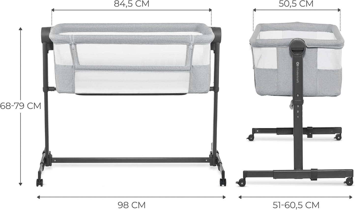 Kinderkraft NESTE UP 2 Berço Co-Sleeping com Colchão