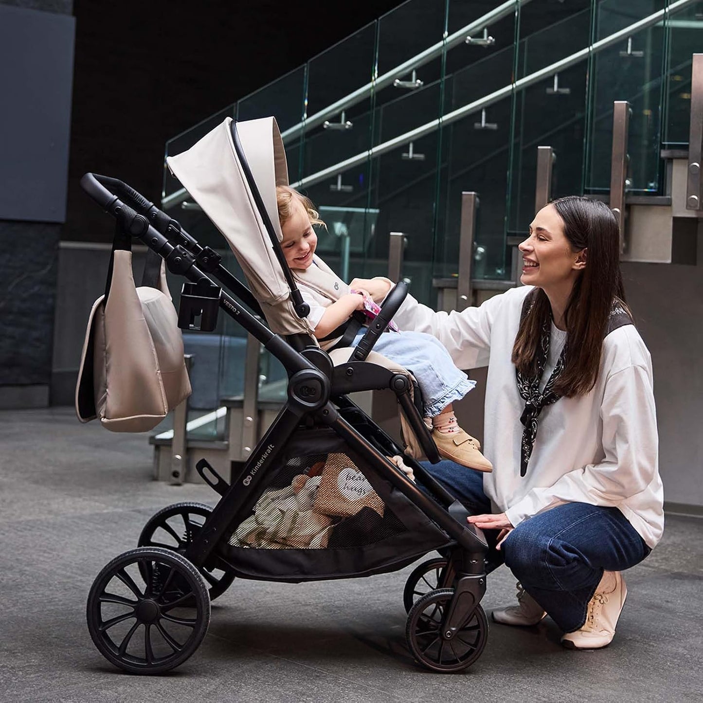 Carrito Bebé 3 en 1 hasta 22 kg VESTO 2, Portabebés MINK PRO de Kinderkaft