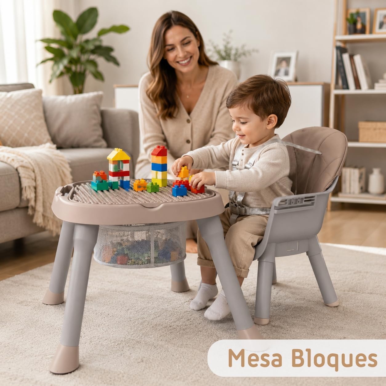 Trona Evolutiva Bebé 4 en 1  Ani - Convertible en silla y mesa infantil de Twinly