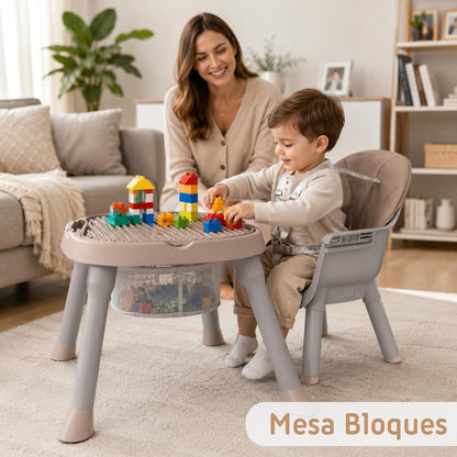 Trona Evolutiva Bebé 4 en 1  Ani - Convertible en silla y mesa infantil de Twinly