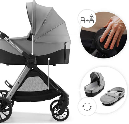 Carrito Bebé 3 en 1 hasta 22 kg VESTO 2, Portabebés MINK PRO de Kinderkaft