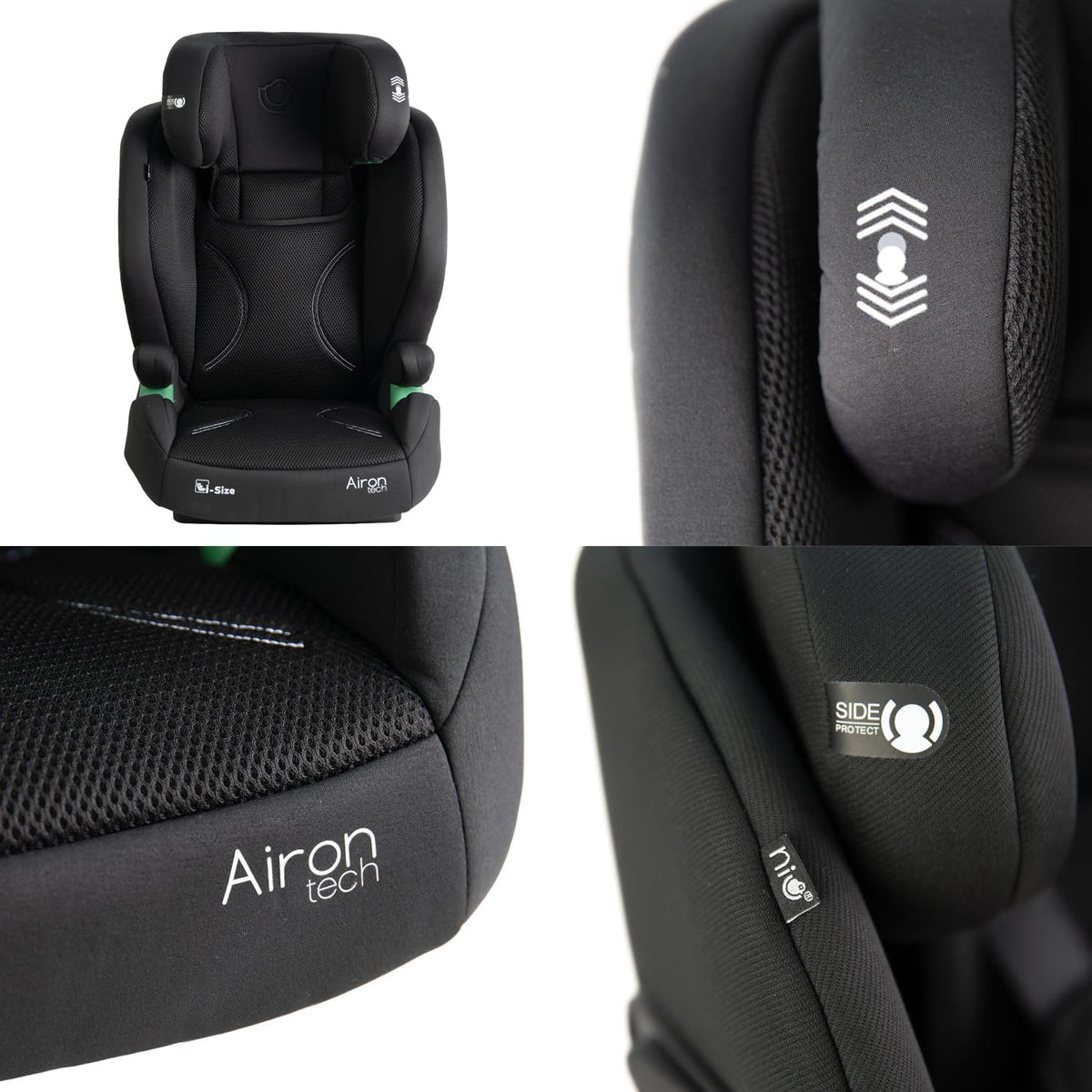 Silla de Coche i-Size 100-150 cm con ISOFIX (100 -150cm) AIRON TECH de Olmitos