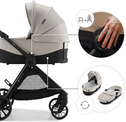 Carrito Bebé 3 en 1 hasta 22 kg VESTO 2, Portabebés MINK PRO de Kinderkaft