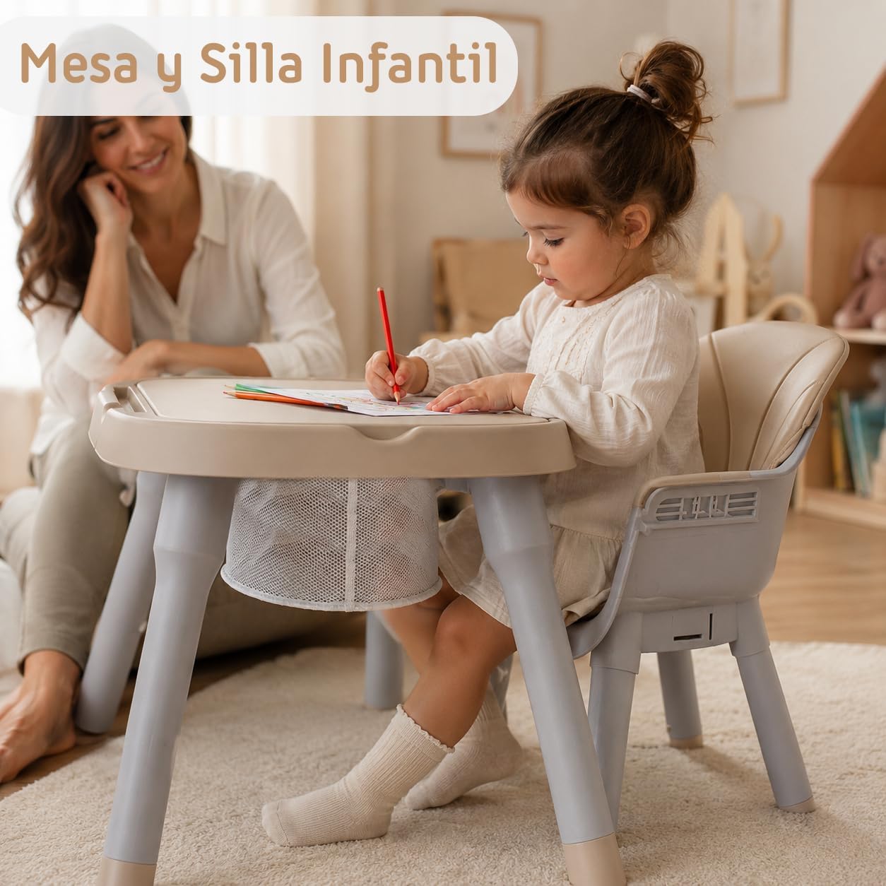 Trona Evolutiva Bebé 4 en 1  Ani - Convertible en silla y mesa infantil de Twinly