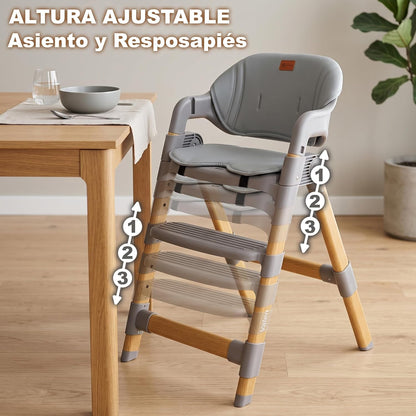 Trona Evolutiva 2 en 1 Valen, Convertible en Silla Infantil de Twinly