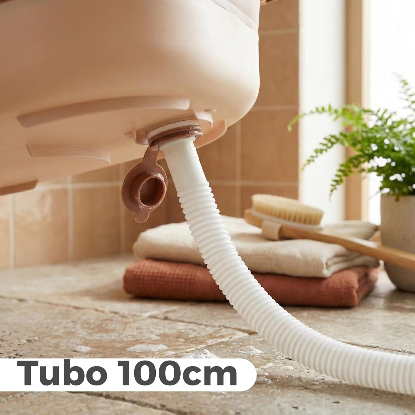 Bañera Cambiador Bebé BUBBLY – Altura Regulable y Diseño Plegable 2 en 1 de Twinly