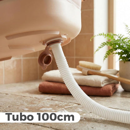 Bañera Cambiador Bebé BUBBLY – Altura Regulable y Diseño Plegable 2 en 1 de Twinly
