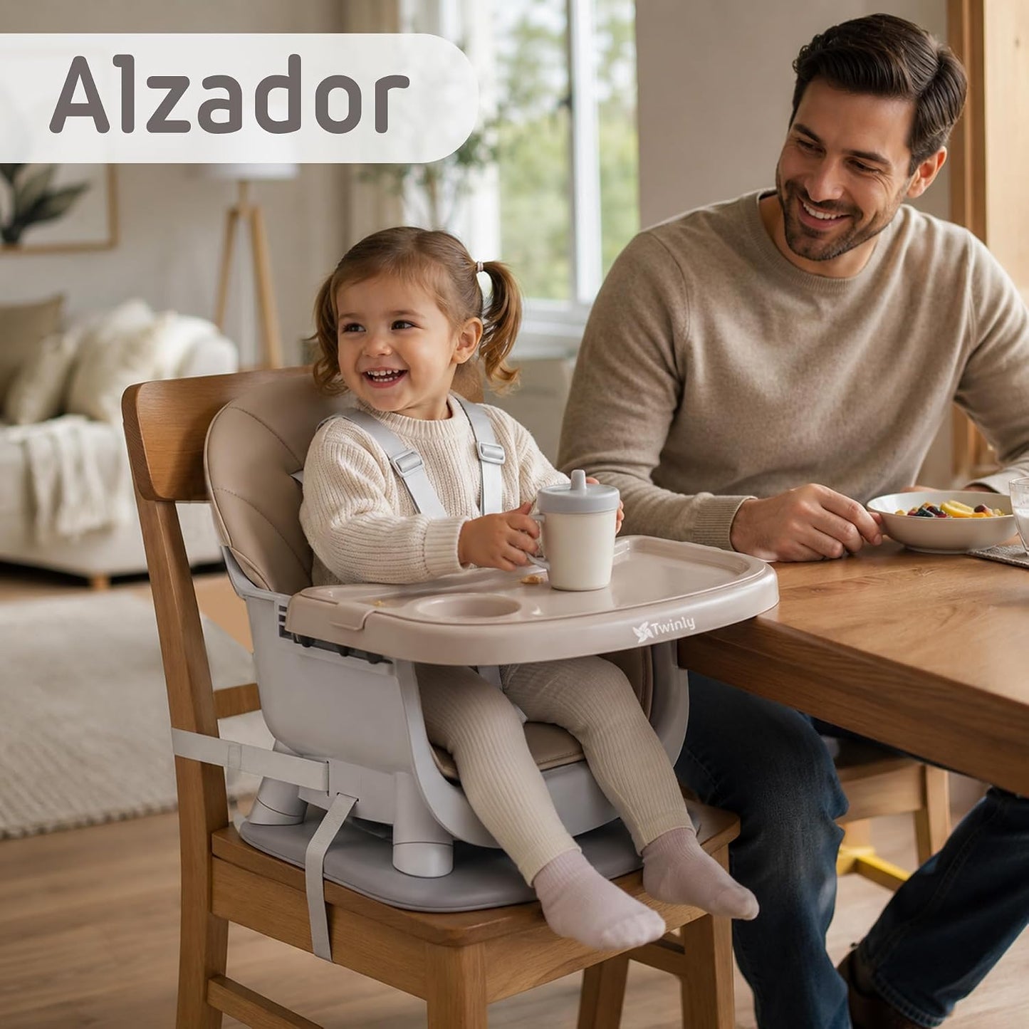 Trona Evolutiva Bebé 4 en 1  Ani - Convertible en silla y mesa infantil de Twinly